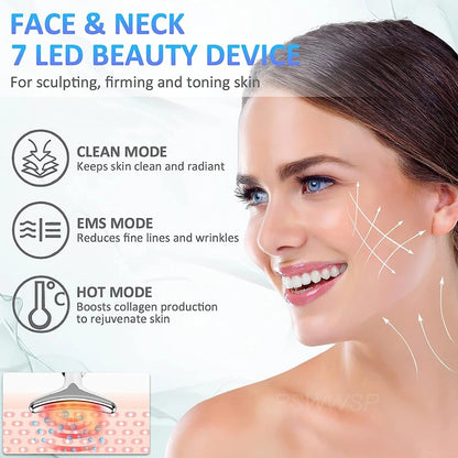 Massageador facial e de pescoço rejuvenescedor